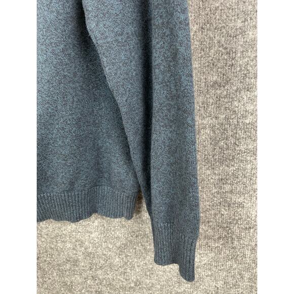 Perry Ellis Sweater Men's Large Blue Gray Pullover Quarter Zip - Picture 3 of 6